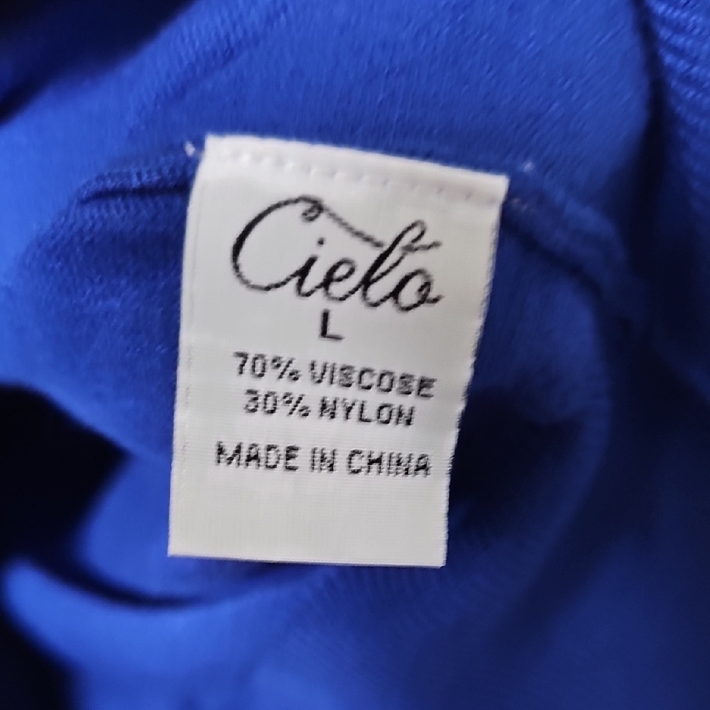 Cielo Office Spring Women's Blue Cardigan Sweater Medium - Picture 6 of 7